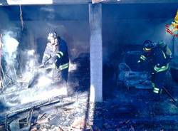 Incendio in un box di Varano Borghi