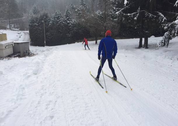 Neve, la pista di fondi di Cunardo