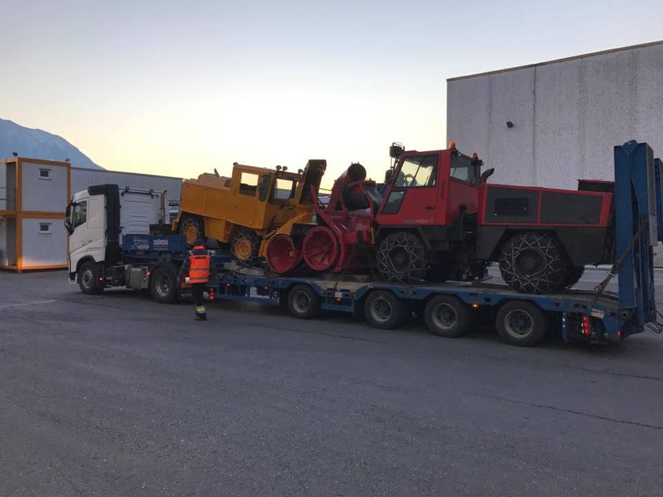 I mezzi ticinesi per aiutare l\'Abruzzo