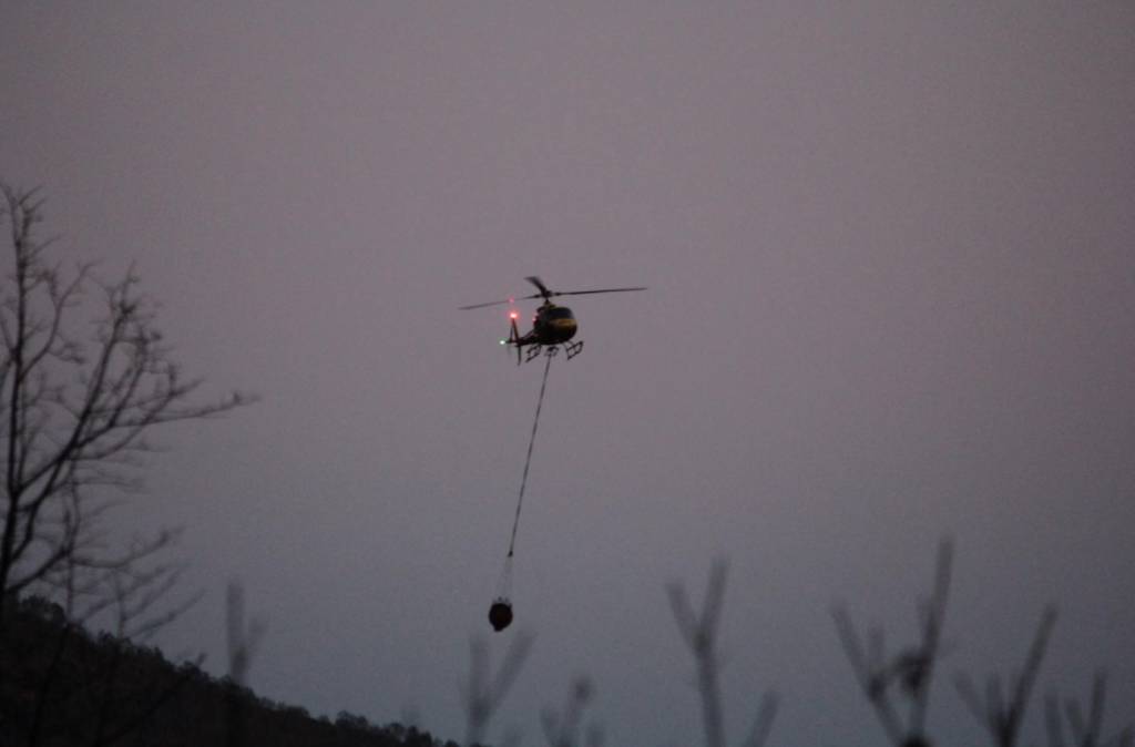 Incendio in valle Onsernone