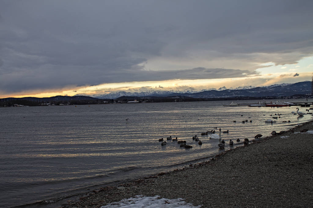 Schiranna Tramonto d\'inverno