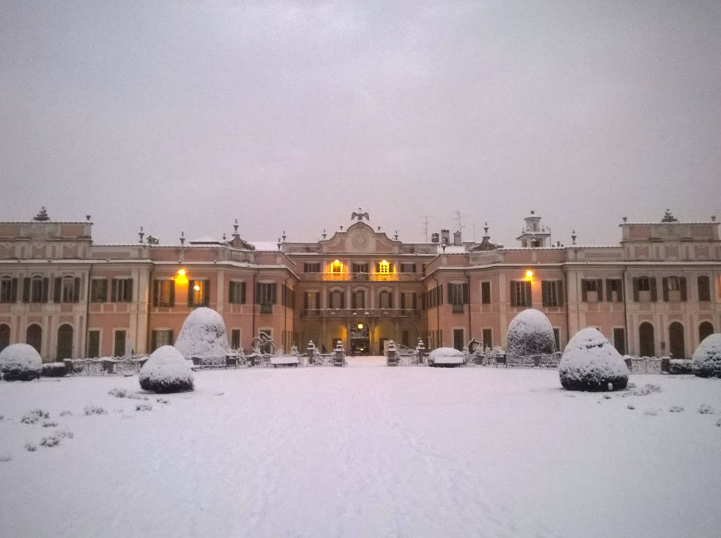 Giardini Estensi sotto la neve