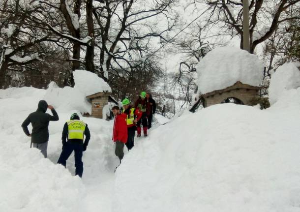 Il soccorso Alpino in azione a Rigopiano