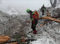 Il soccorso Alpino in azione a Rigopiano