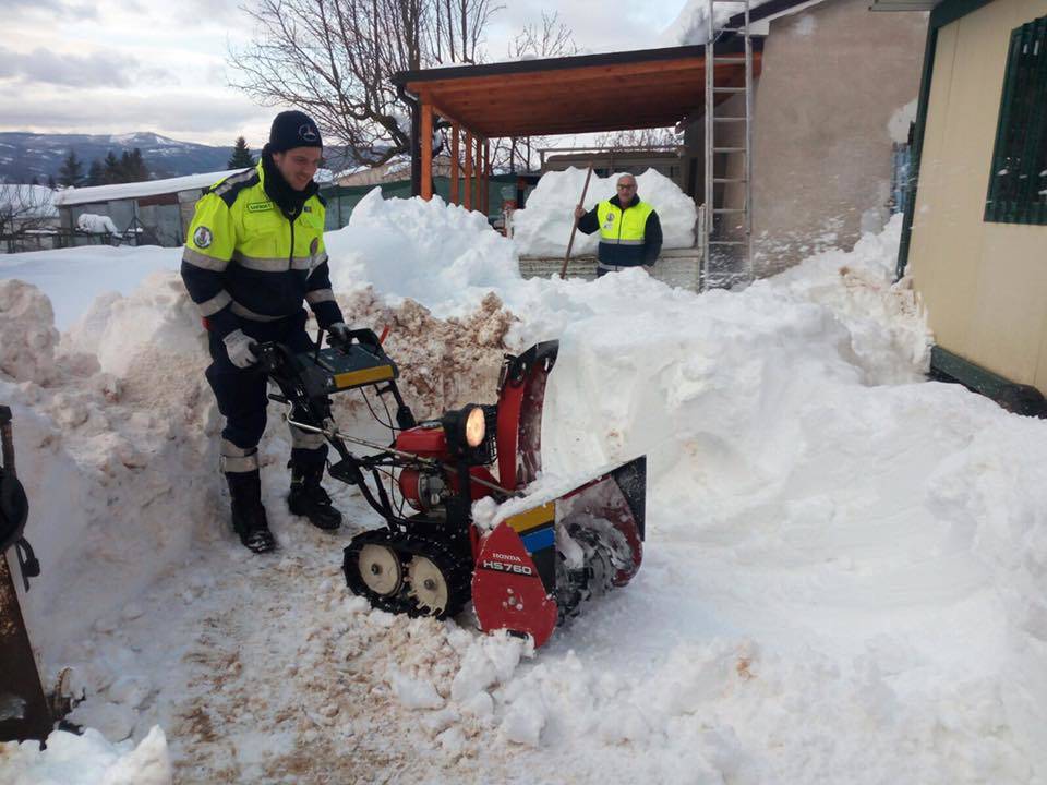 La Protezione Civile di Fagnano in centro Italia