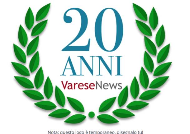 20 anni, logo provvisorio