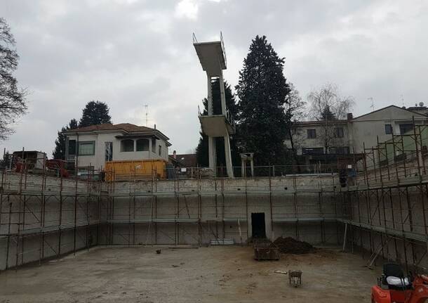 Cantiere della Piscina di Legnano venerdì 24 febbraio
