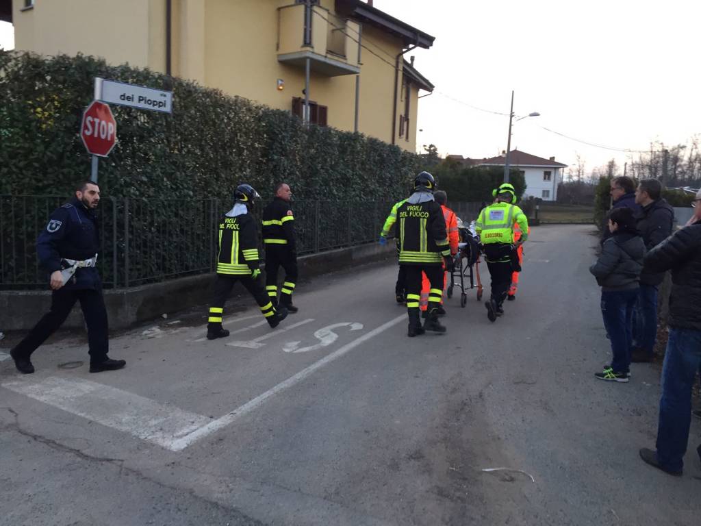Incidente camion scooter solbiate arno