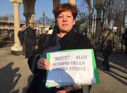 protesta taglio querce rosse cimitero castellanza