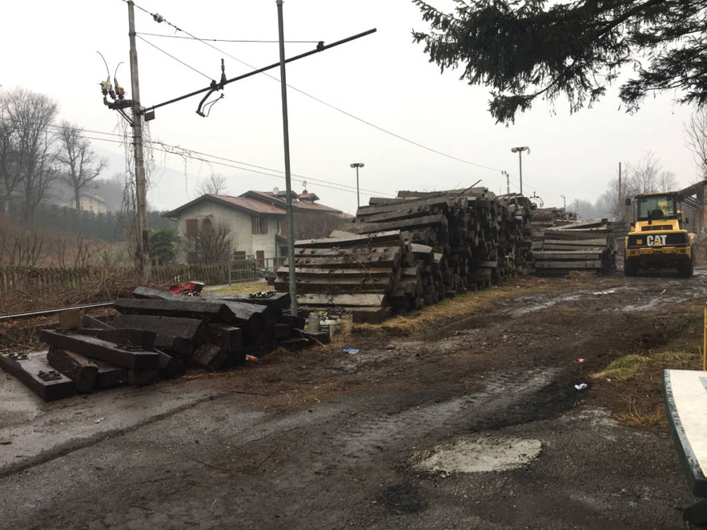 Bisuschio - Lavori alla stazione marzo 2017