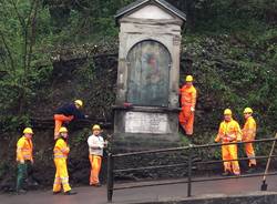 La Protezione Civile ripulisce la Cappella Votiva