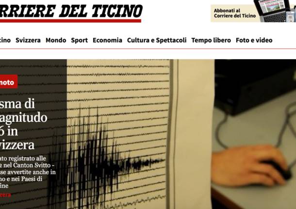 Terremoto in Svizzera