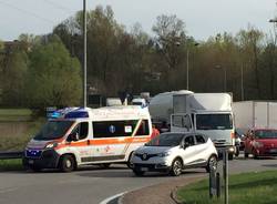 Incidente a Buguggiate, traffico