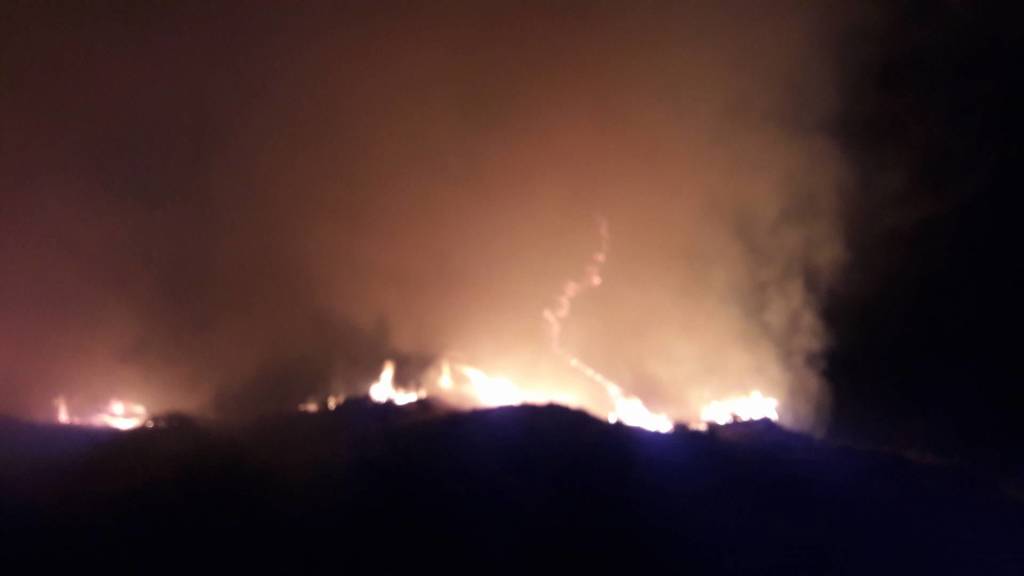 L\'incendio al monte Paglione