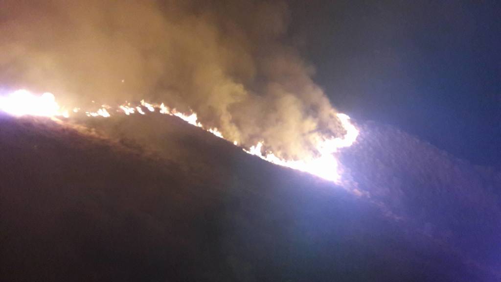 L\'incendio al monte Paglione