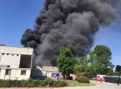 La colonna di fumo a Marnate