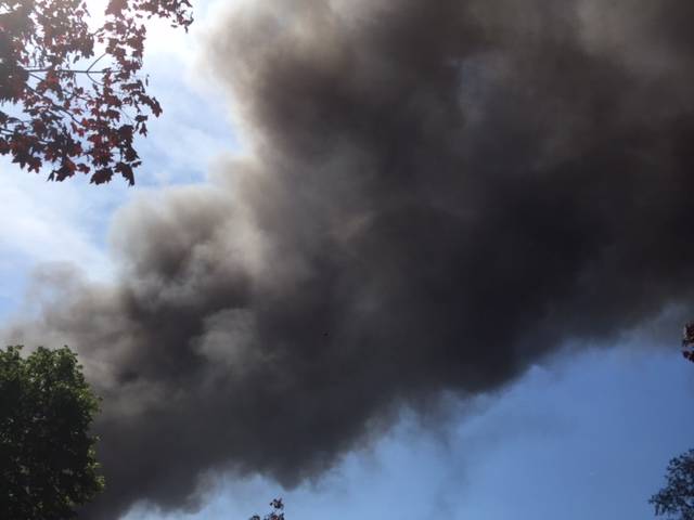 La colonna di fumo a Marnate