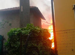 Incendio a Crugnola di Mornago