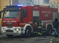 Incendio a Crugnola di Mornago