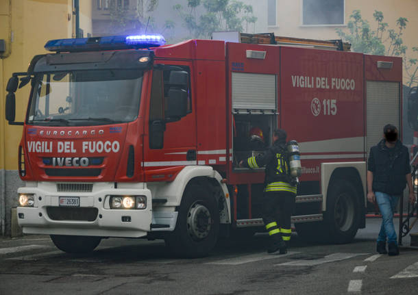 Incendio a Crugnola di Mornago