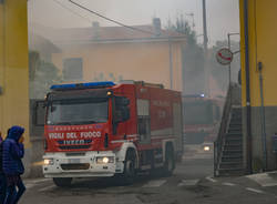 Incendio a Crugnola di Mornago