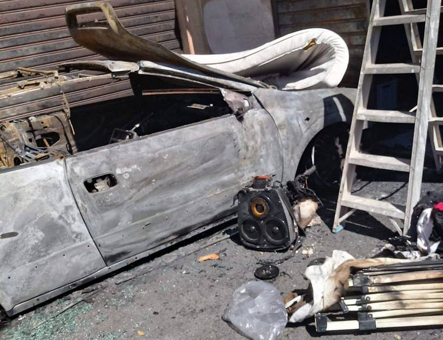 incendio auto venegono inferiore