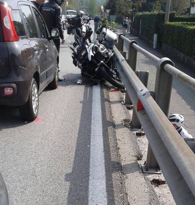 Incidente a Cuveglio auto moto