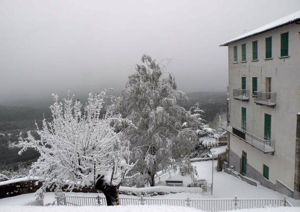 La neve di aprile al Sacro Monte