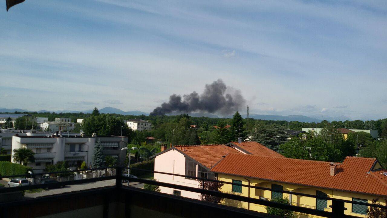 incendio discarica Gorla Maggiore