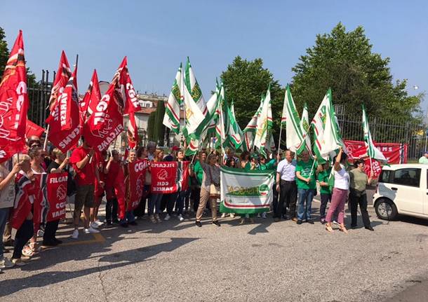 Protesta dei lavoratori dei servizi