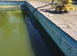 Pulizia alla piscina della Rogorella di Bodio