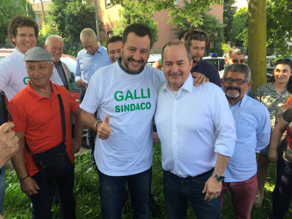 Salvini al mercato a Tradate