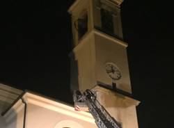 A fuoco il campanile di Carvate