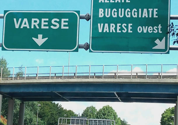 Autostrada a Varese: nuovi cartelli per facilitare la viabilità