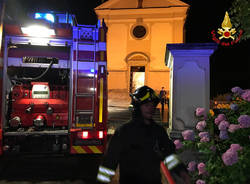 Incendio campanile Caravate