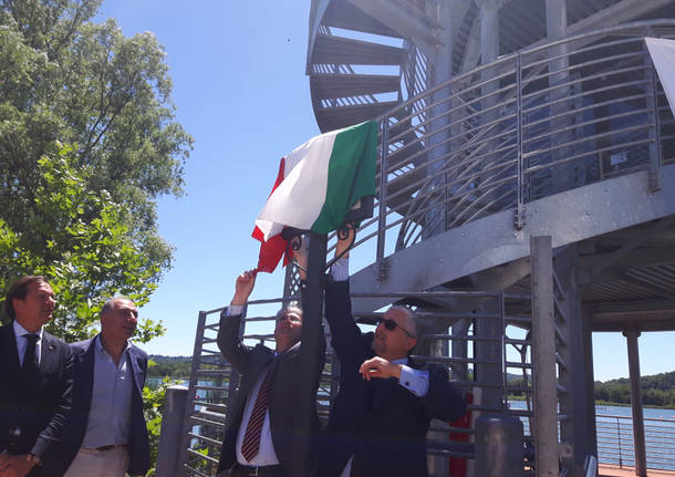 Il motto olimpico per la torretta alla Schiranna