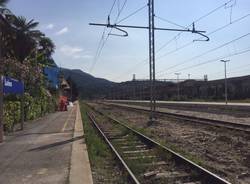 Luino, il cantiere ferroviario