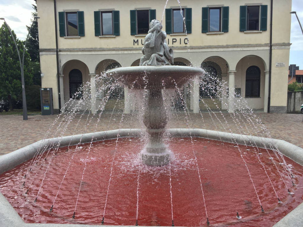 Fontana rosa a Gavirate