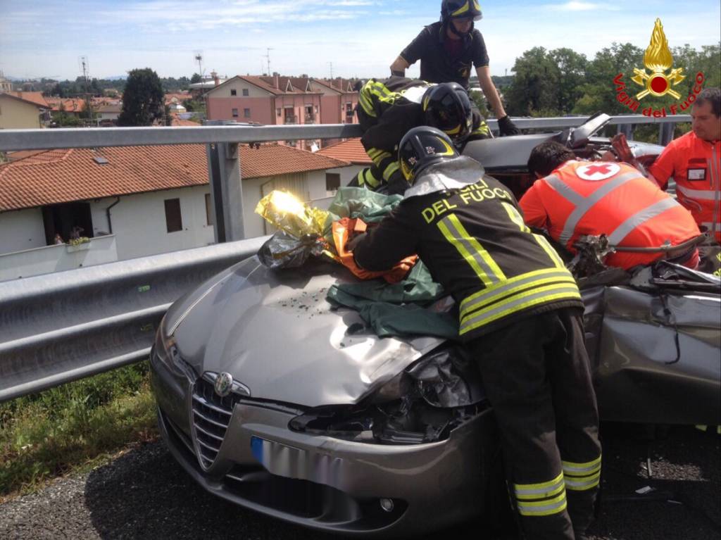 Incidente in autostrada a Besnate