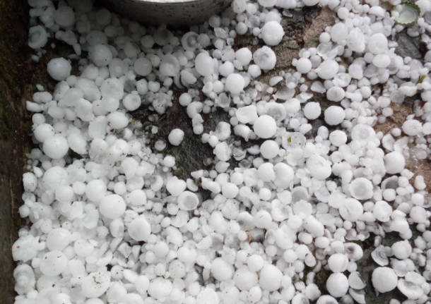 Grandine a Curiglia - neve del 6 agosto