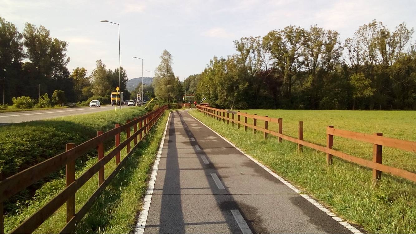 La ciclabile ripulita