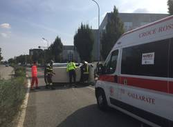 Auto ribaltata a Gallarate