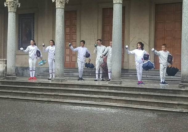 Saronno Scherma, flash mob in contemporanea mondiale