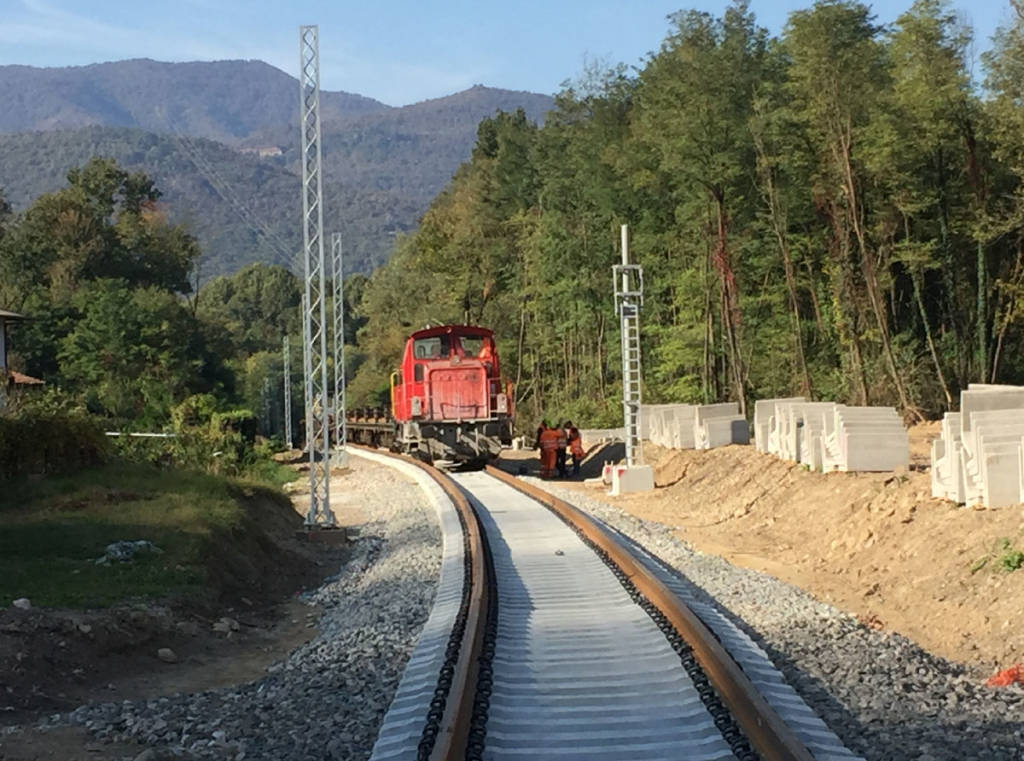 Bisuschio - Stazione e cantiere ferrovia ottobre 2017