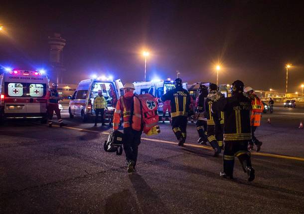 Esercitazione emergenza a Malpensa