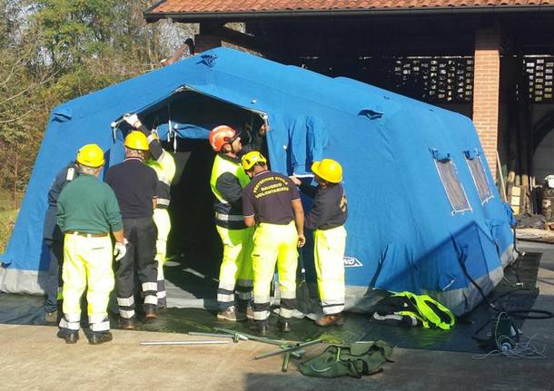 Esercitazione congiunta della protezione civile a Inarzo