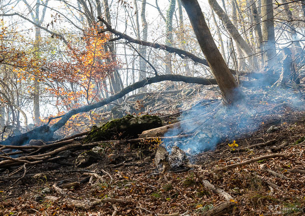 Incendio al Campo dei Fiori, le immagini di lunedì 30 ottobre