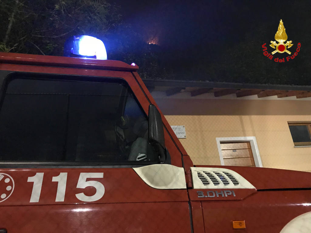 Incendio Maccagno ottobre 2017