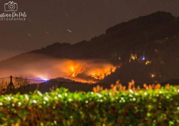 Il vento alimenta gli incendi al Campo dei Fiori