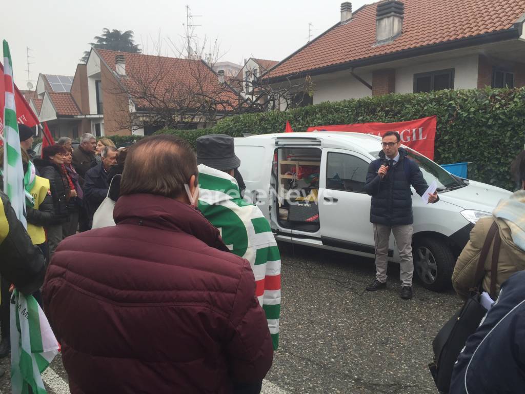 Protesta lavoratori artigiani a Gallarate